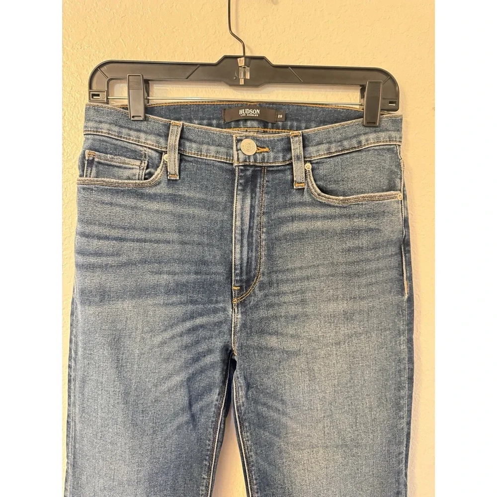 Hudson Womens Barbara High Waist Bootcut Crop Jeans Blue 28 TDFSCR1148